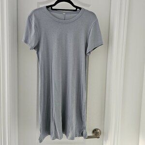 SHORT SLEEVE COTTON BLEND DRESS